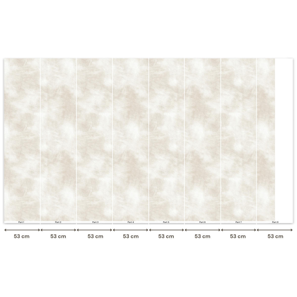 TAPETE - Dezent - Textur - Beige - 450x260 cm - Creme, Papier (450/260cm) - OnlyWow