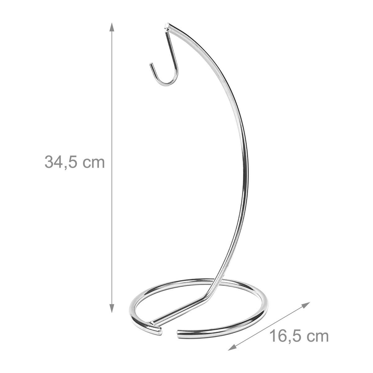 DRŽIAK na banány - strieborná, kov (16.5/34.5/16.5cm) - Relaxdays