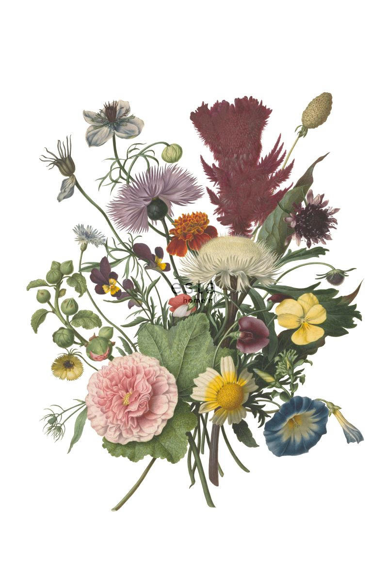 FOTOTAPETE Blumenstrauß 186 x 279 cm - Multicolor, Papier (186/279cm) - ESTAhome