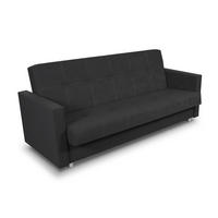 SCHLAFSOFA Dave - Silberfarben/Schwarz, Holz/Kunststoff (211/90/87cm)