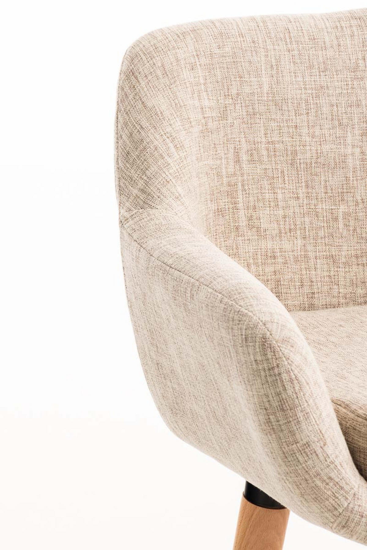 BARHOCKER Grande, 2er Set, Gestell Holz, Stoff Creme - Creme/Braun, Holz/Textil (55/99/46cm) - TPFLiving