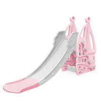 KINDERRUTSCHE Nala WM19016-1 pink rutschfeste Stufen, bis 40 kg, für drin und draußen - Rosa, Kunststoff (40/105/210cm) - Moni