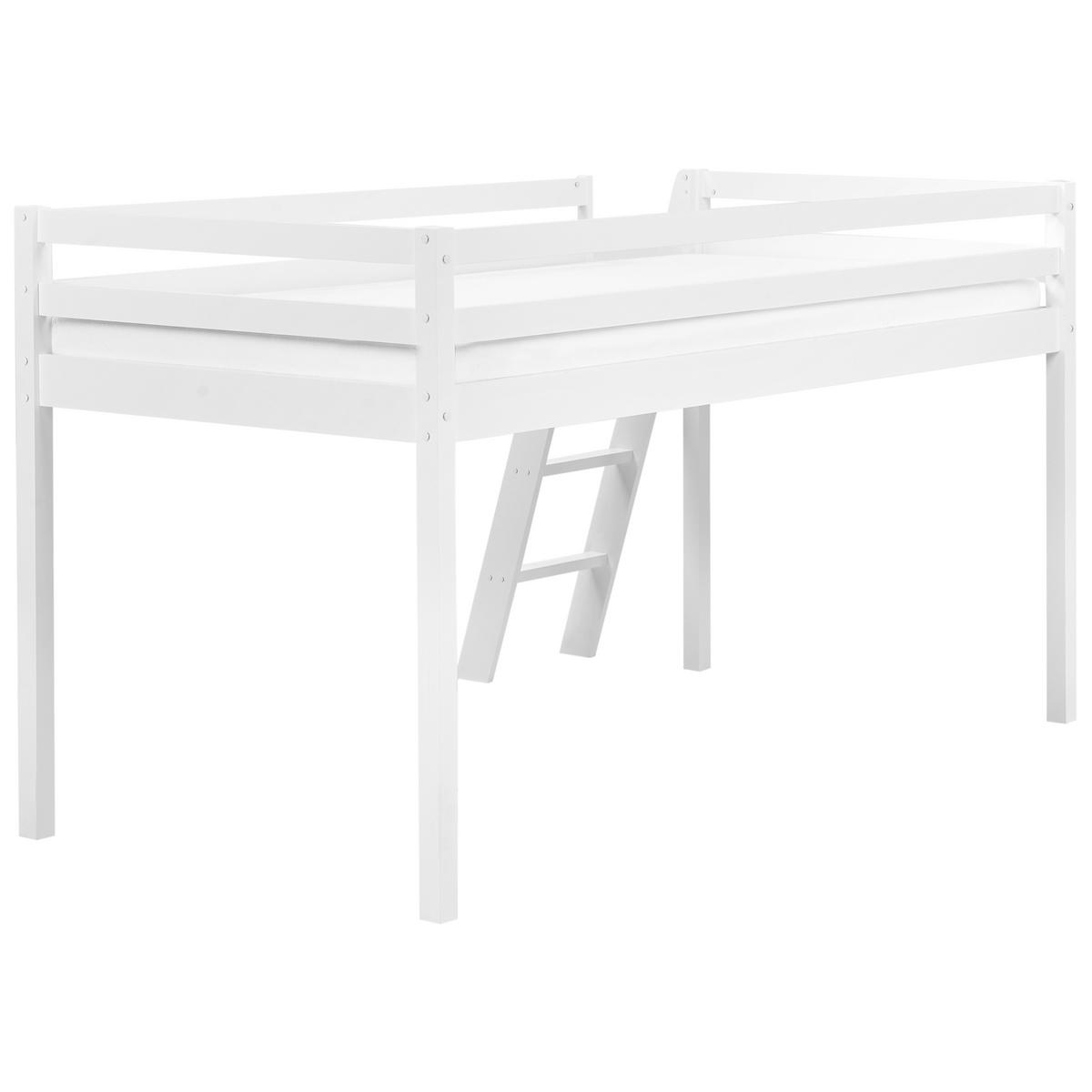 HALBHOCHBETT 90x200 cm Weiß Ascoux - Weiß, Holz (90/200cm) - Beliani
