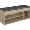 SCHUHBANK Natalya,104 x 30 x 49 cm,Holz hell, Eiche Sonoma - Eiche Artisan, Holz (30/49/104cm) - tectake