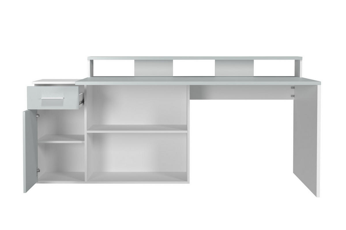 SCHREIBTISCH Weiß - Weiß, Holzwerkstoff (115/160/91cm) - ebuy24
