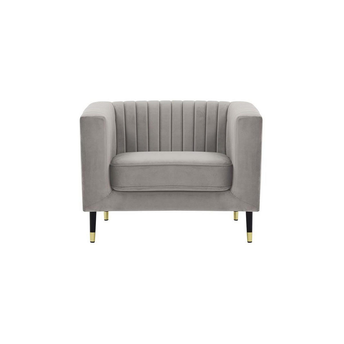 SESSEL Slender-Velluto 15 - Hellgrau, Holz/Textil (99/71/83cm) - SLF24