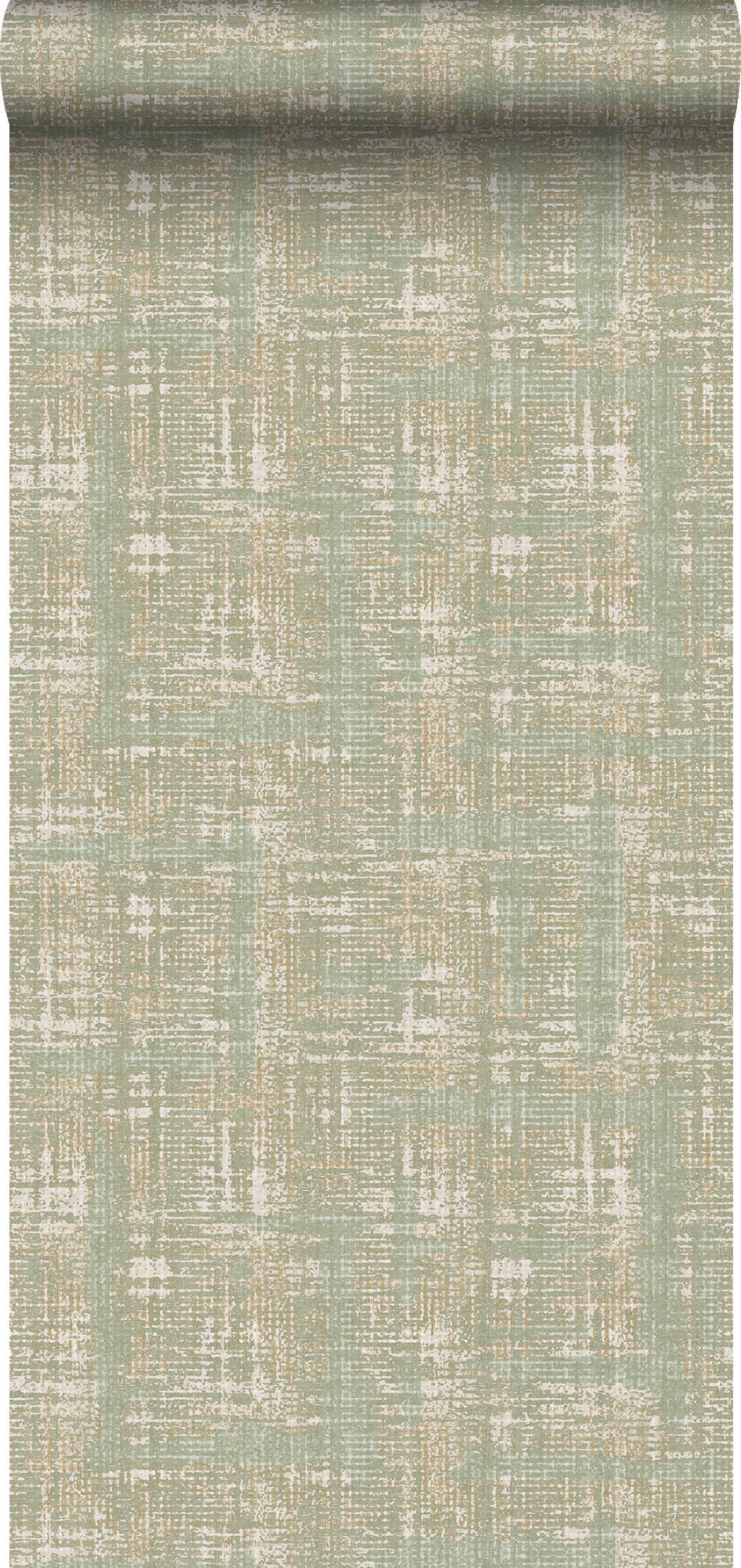 TAPETE Leinen-Optik 53 cm x 10 m - Grün, Papier (53/1000cm) - Sanders & Sanders