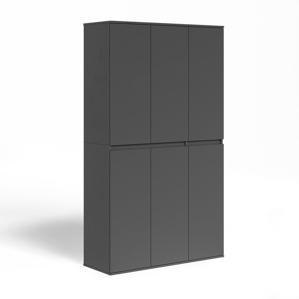 ŠATNÍ SKŘÍŇ Claus Antracit 111 x 191.5 cm se 6 dveřmi - antracitová, kompozitní dřevo (111/191.5/40cm) - Vicco