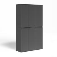 KLEIDERSCHRANK Claus Anthrazit 111 x 191.5 cm mit 6 Türen - Anthrazit, Holzwerkstoff (111/191.5/40cm) - Vicco