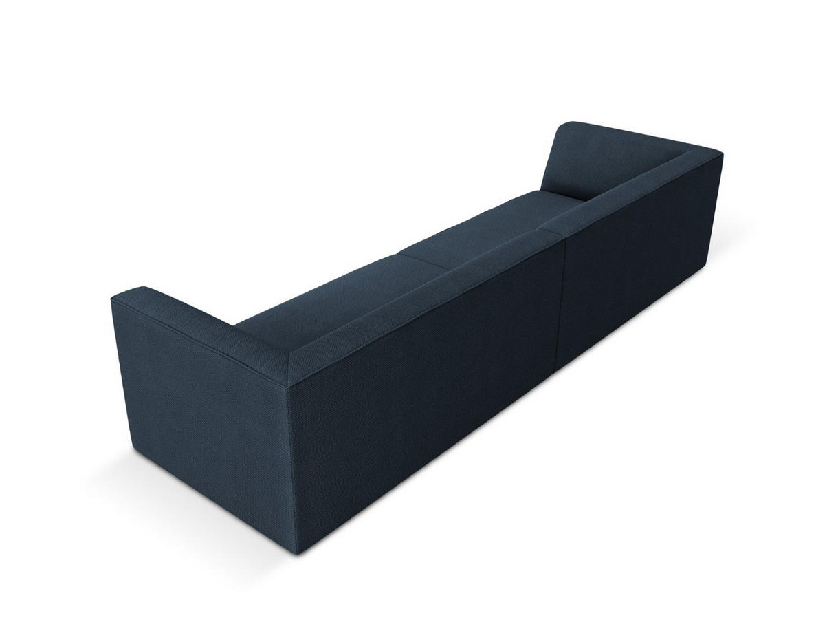 SOFA Ruby aus strukturiertem Stoff marineblau 4 Sitzplätze - Blau, Textil (302/69/93cm) - Micadoni