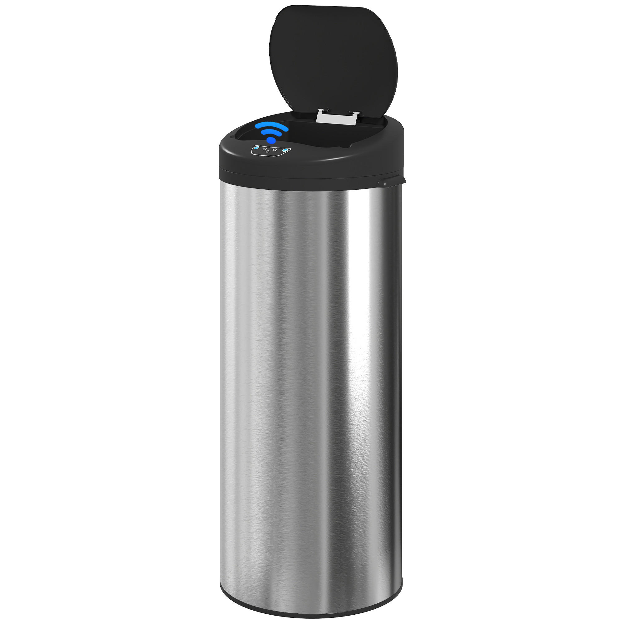 ABFALLEIMER Silberfarben 1 Stück - Silberfarben, Metall (30/78.5/32cm) - GiPP