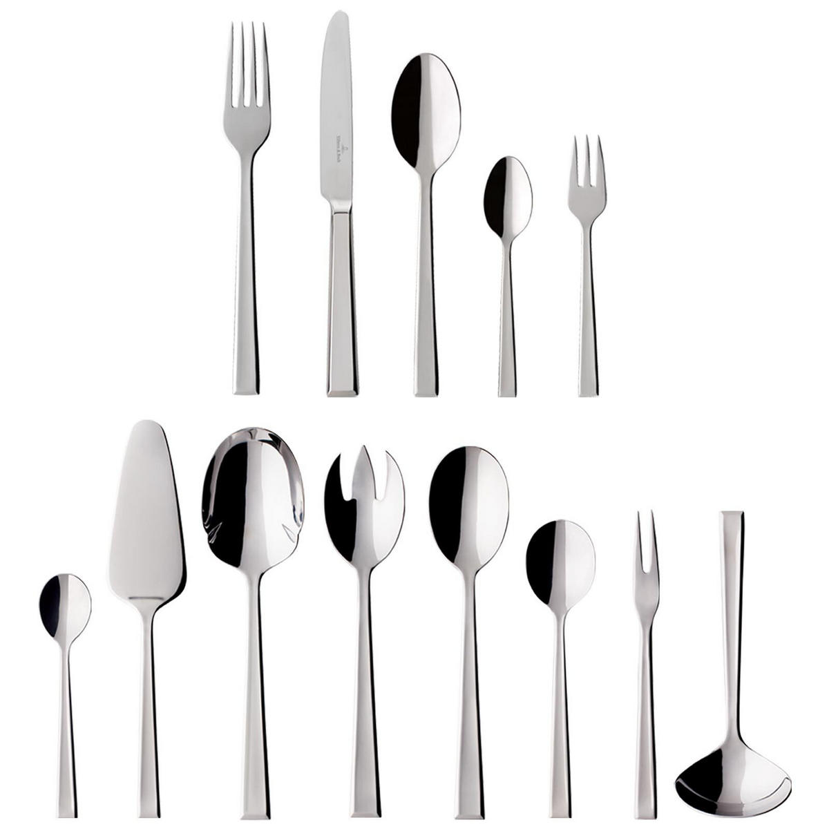TAFELBESTECK Victor silber 68er Set - Silberfarben, Metall - Villeroy & Boch