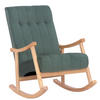 SCHAUKELSTUHL Sarti Samt, Gestell Kautschukholz natur Natura/Grün - Naturfarben/Grün, Holz/Textil (62/98/92cm) - TPFLiving