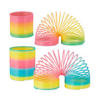 4XREGENBOGENSPIRALE - Multicolor, Kunststoff (8.5/10/8.5cm) - Relaxdays