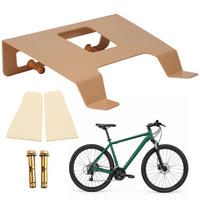 FAHRRADWANDHALTERUNG Weiß 3-in-1 - Weiß, Metall (35/9.5/30.5cm) - Relaxdays
