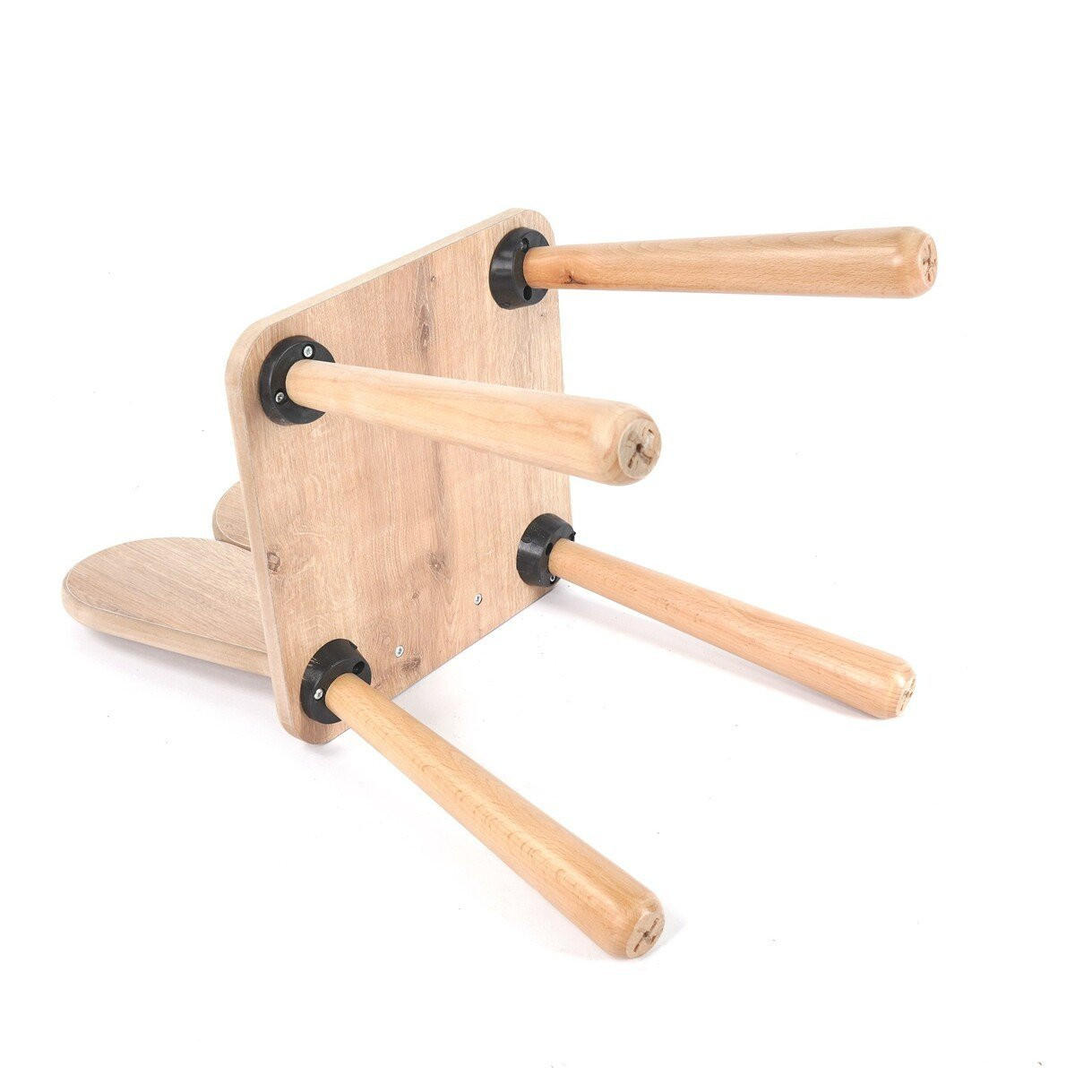 KINDERSTUHL mit bärenlehne 30/30/55 cm - Eichefarben, Holzwerkstoff (30/55/30cm) - Calicosy