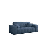 SOFA 2-sitzer Couch serie NIMES Stoff Verita Marineblau - Blau, Holz (183/82/92cm) - Kaiser Möbel