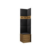 GARDEROBEN-SET Orion XXI - Anthrazit/Eiche Artisan, Holzwerkstoff/Kunststoff (42/186/46cm) - MIRJAN24