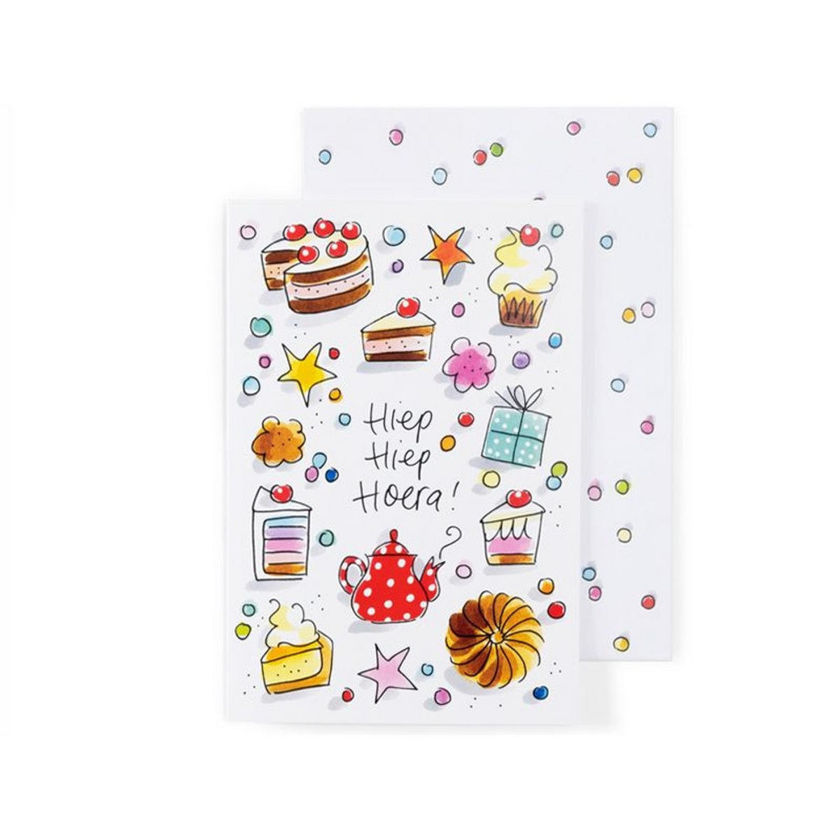 PAPIER Happy in Bunt - 18 x 12cm - Multicolor, Papier (12/1.3cm) - Blond Amsterdam