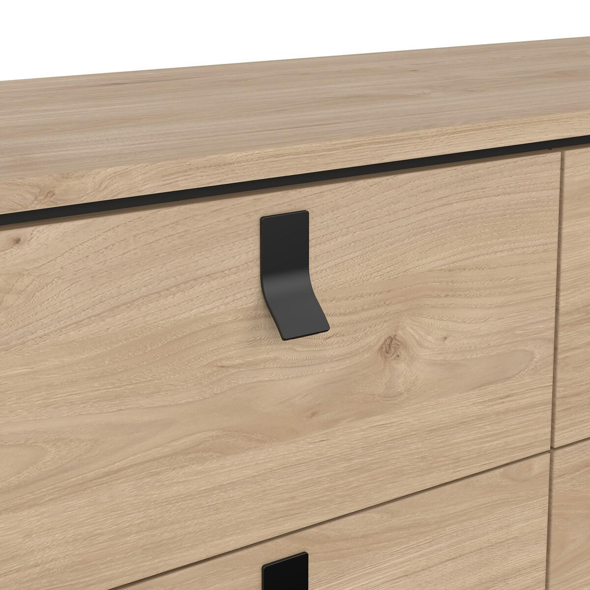 DOPPELTE Kommode mit 6 Schubladen mit Metallgestell joyce 101,8/40,1/94,8 cm - Zwetschgeholzfarben, Holzwerkstoff (40.1/94.8/101.8cm) - Calicosy