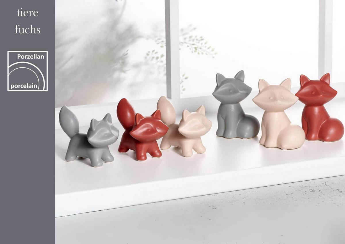 DEKOFIGUREN-SET TIERE Tiere creme 5er Set - Creme, Keramik (2/2/2cm) - Ritzenhoff Breker