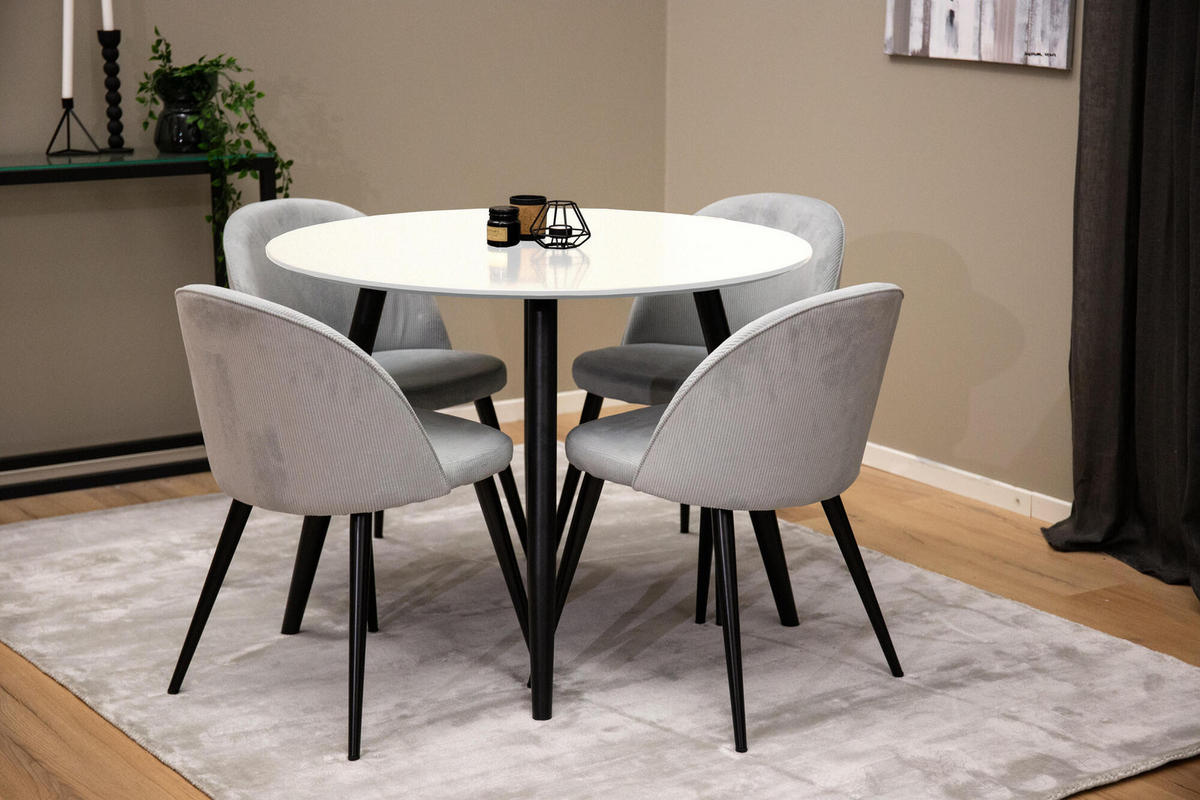 ESSTISCH PLAZA Weiß 100x100x75 cm - Weiß, Holzwerkstoff (100/100/75cm) - FURNLUX