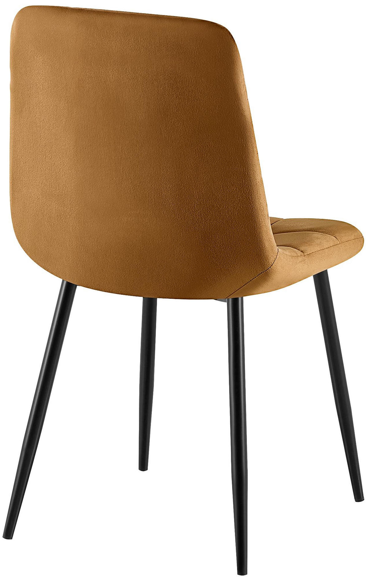 STUHL Samt Braun - Schwarz/Braun, Textil/Metall (45/84/55cm) - CLP
