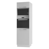 BACKOFEN-HOCHSCHRANK Kvantum D14/RU/60/207 Weiß Matt / Weiß Matt 60 / 59 / 207cm - Weiß, Holz/Holzwerkstoff (60/207/59cm) - Feldmann-Wohnen