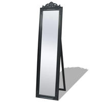 STANDSPIEGEL im Barock-Stil 160x40 cm Schwarz - Schwarz, Holz (40/160/1cm) - furnicato
