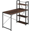 COMPUTERTISCH Hershey,122 x 61 x 120 cm,Industrial Holz dunkel, rustikal - Rostfarben, Holzwerkstoff (122/61/120cm) - tectake