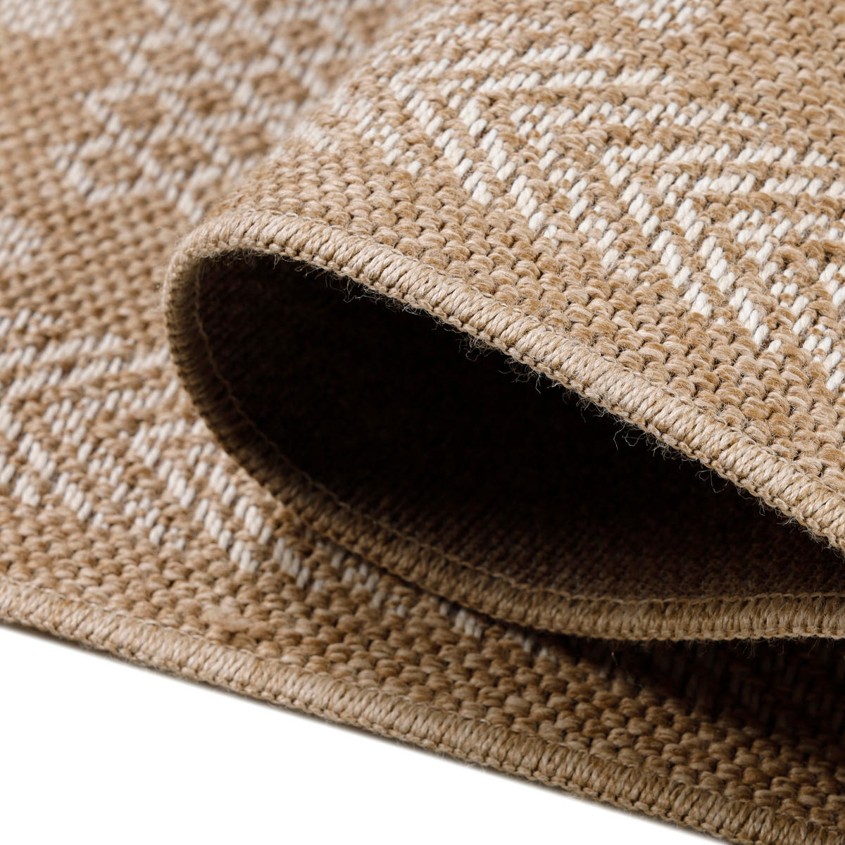 TEPPICH Outdoor Flachgewebe Vintage Polypropylen Terrasse Beige Rechteckig 200x290 - Beige, Textil (200/290cm) - KADIMA DESIGN