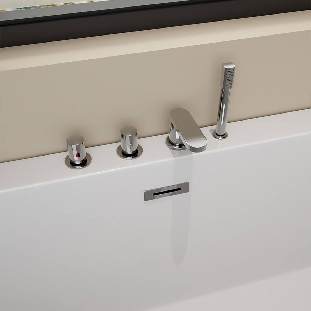 BADEWANNE AMBER - 170 x 58 x 80 cm - Weiß, Kunststoff (58/80/170cm) - Home Deluxe