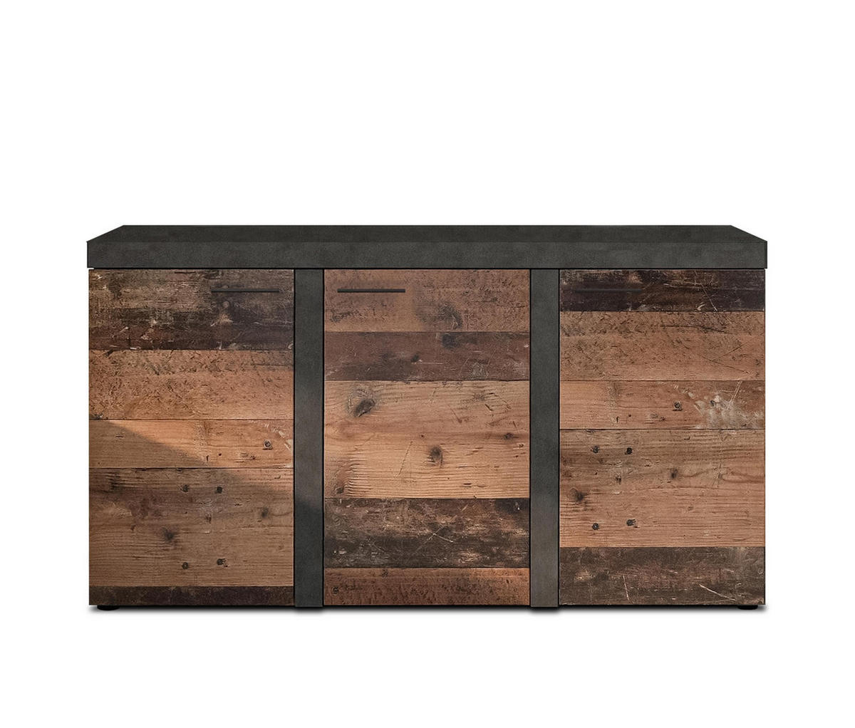 SIDEBOARD Spacoro 3D Matera, Old Style 148,8/82/40,3 cm – Wohnzimmer Kommode Modern - Dunkelgrau/Bronzefarben, Holzwerkstoff/Kunststoff (149/82/40cm) - AX Living