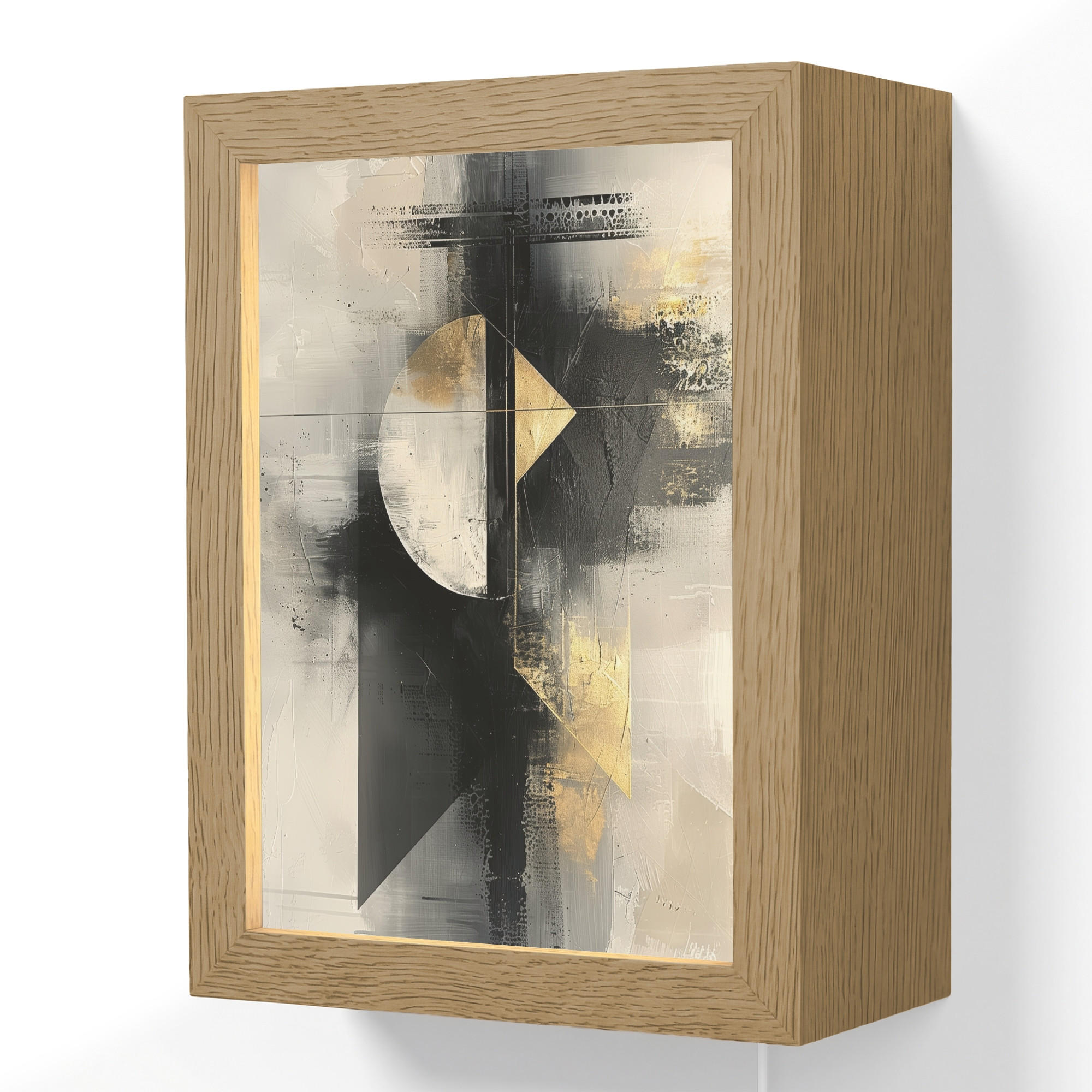 OnlyWow NÁSTĚNNÁ LAMPA Abstraktní - černá - barva - moderní 15x20 cm