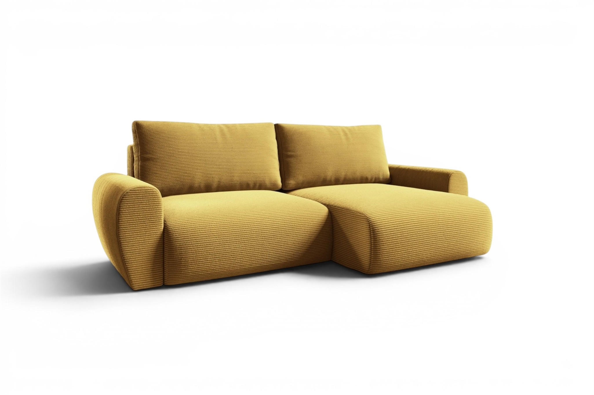 ECKSOFA Galan Mit Schlaffunktion - Gelb, Holzwerkstoff/Textil (153/253cm) - Fun Möbel