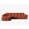 ECKSOFA links Lisa aus strukturiertem Stoff koralle 4 Sitzplätze - Koralle, Textil (170/310cm) - Micadoni