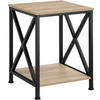 BEISTELLTISCH Carlton,40,5 x 40,5 x 52,5 cm,Industrial Holz hell, Eiche Sonoma - Naturfarben, Holzwerkstoff (40.5/40.5/52.2cm) - tectake
