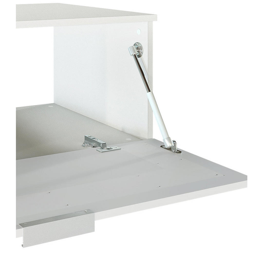 Thumbnail - Vladon Waschbeckenunterschrank, Weiß Hochglanz, Holzwerkstoff, 96x36x51 cm, Badezimmer, Badezimmerschränke, Waschbeckenu...