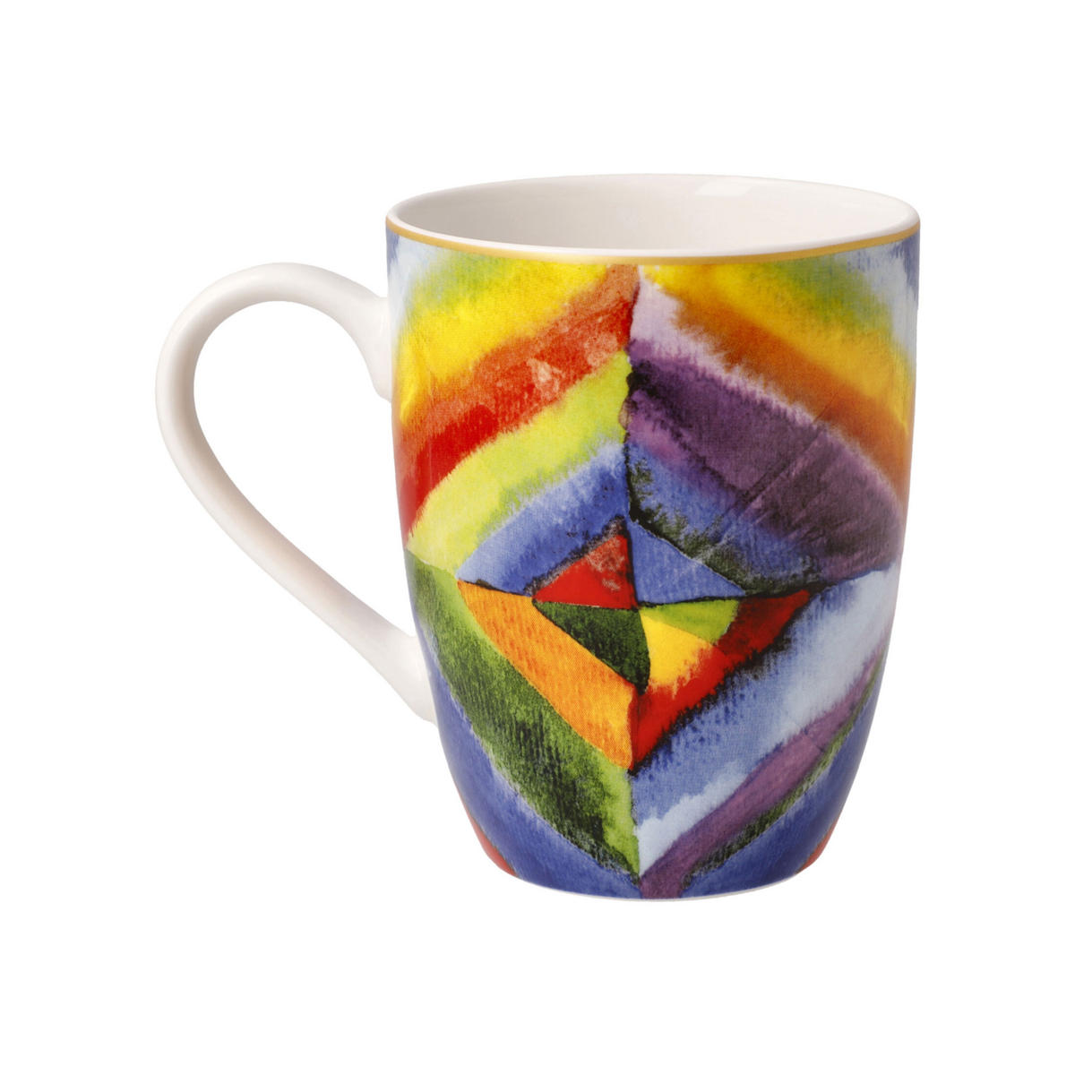 KÜNSTLERTASSE Wassily Kandinsky - Farbstudie, Fine Bone China, Bunt, 0.4 L - Multicolor, Keramik (0.4L) - Goebel