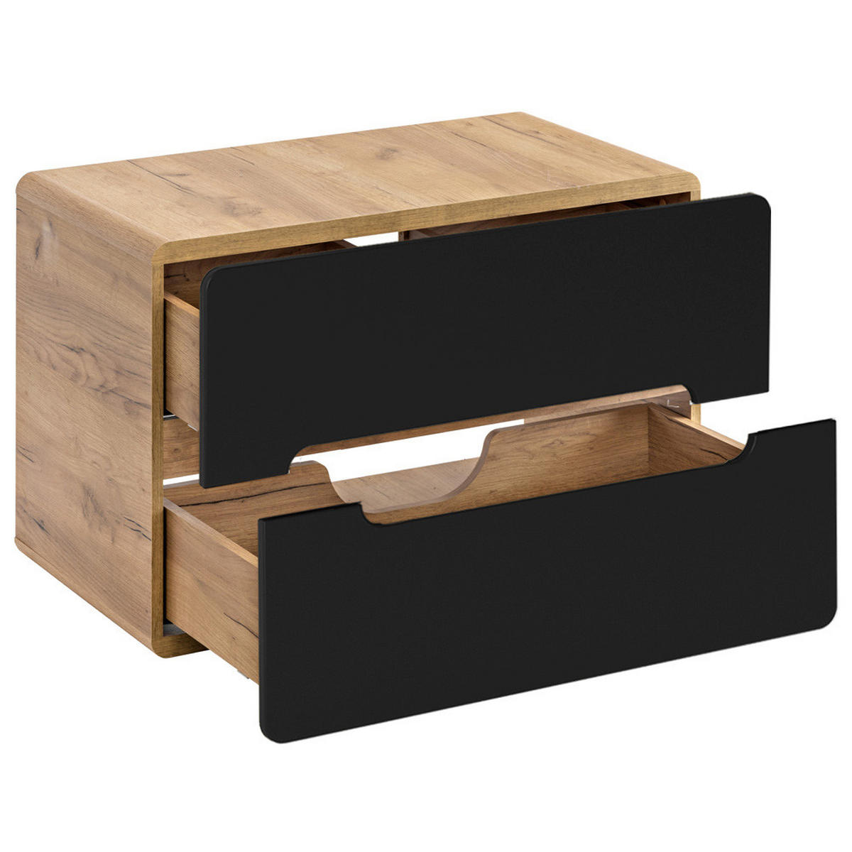 WASCHBECKENSCHRANK New-luton - Grau, Holzwerkstoff (80/53/46cm) - Lomado