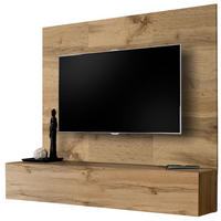 TV-LOWBOARD Eiche Wotan 180 cm hängend, Set inklusive Akustikpaneel - Eiche Wotan, Holzwerkstoff (180/148/40cm) - Inn.Furn