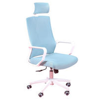 SCHREIBTISCHSTUHL Textil Blau - Blau, Textil (60/114/58cm) - Nest Dream