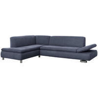 ECKSOFA mit Ottomane links Kaye Flachgewebe blau - Blau, Kunststoff (190/270cm) - 58aufmkessel