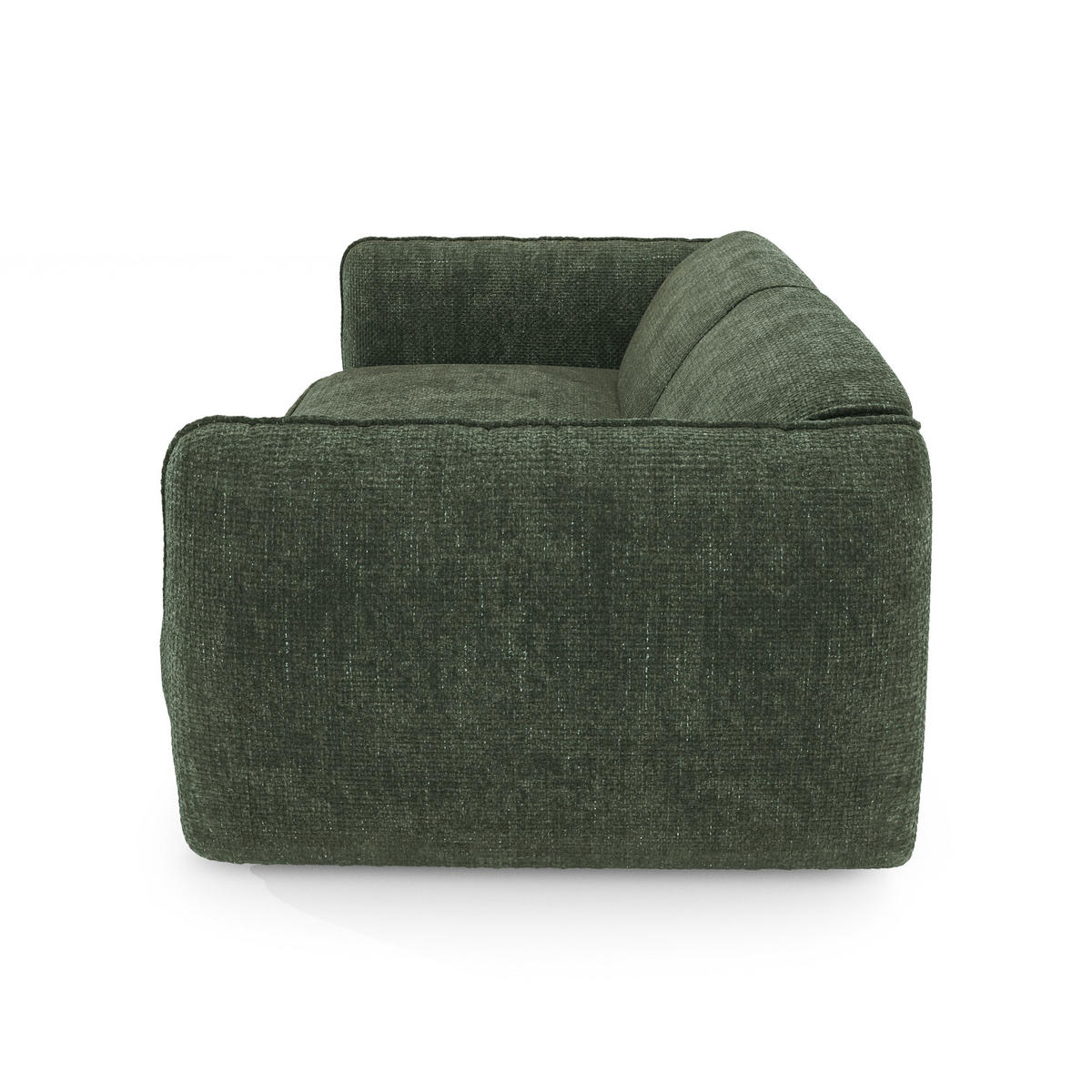 SOFA 4-SITZER Rastervelours Olivgrün 230cm - Olivgrün, Textil (230/74/90cm) - Sia Home