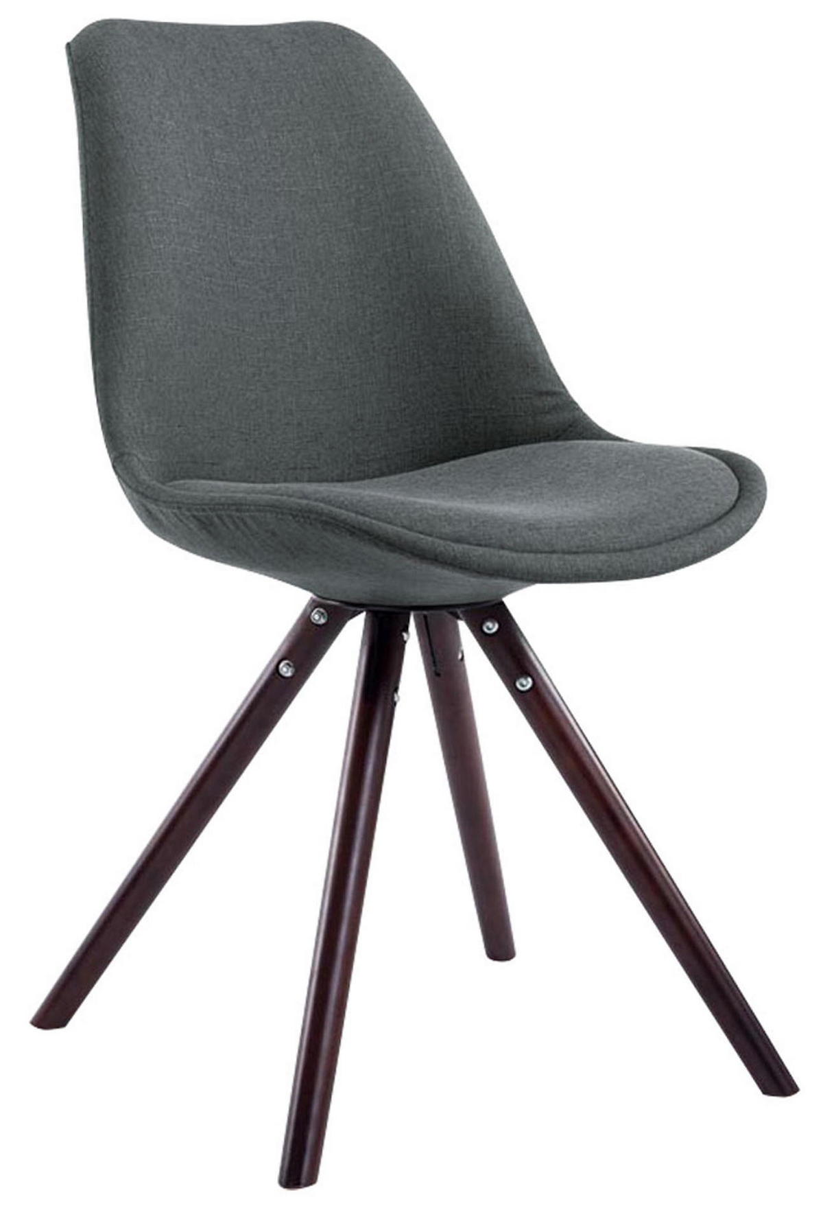 STUHL 4er Set Stoff dunkelgrau - Dunkelgrau, Textil (48/84/56cm) - CLP