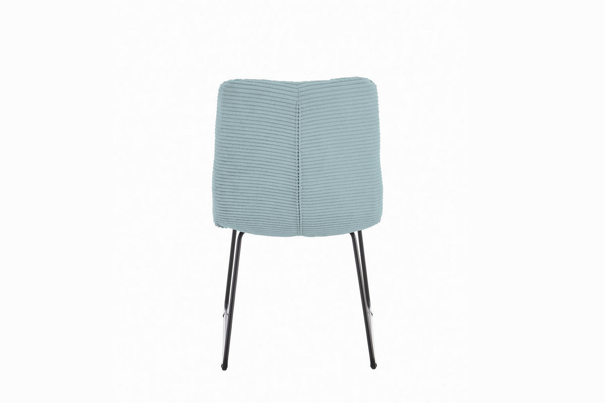 ESSZIMMERSTUHL NEW CHARME Hellblau Cord - Hellblau, Textil (52/87/66cm) - KAWOLA