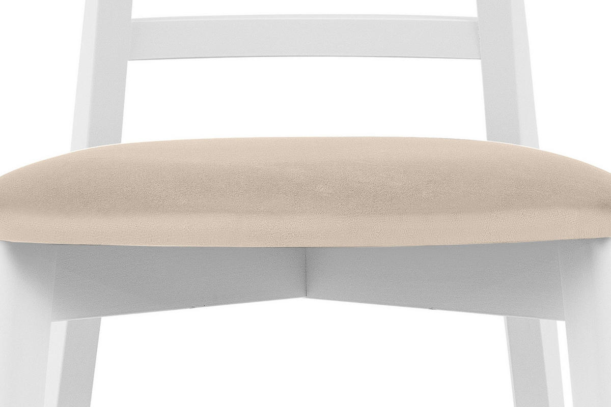 ESSTISCHSTÜHLE LILIO 2 St Vintage, Creme / weiß - Creme/Weiß, Holz/Textil (47/76/45cm) - KONSIMO®
