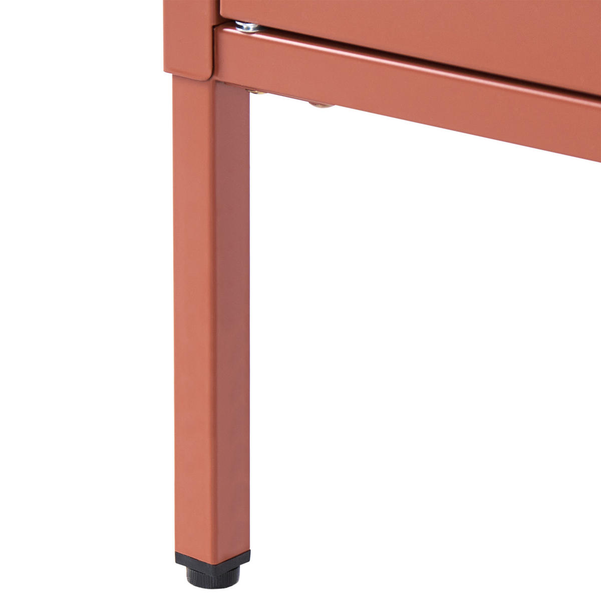 SIDEBOARD mit Glastüren Metall 90 cm Goldbraun Lerryn - Goldfarben, Metall (90/111/35cm) - Beliani
