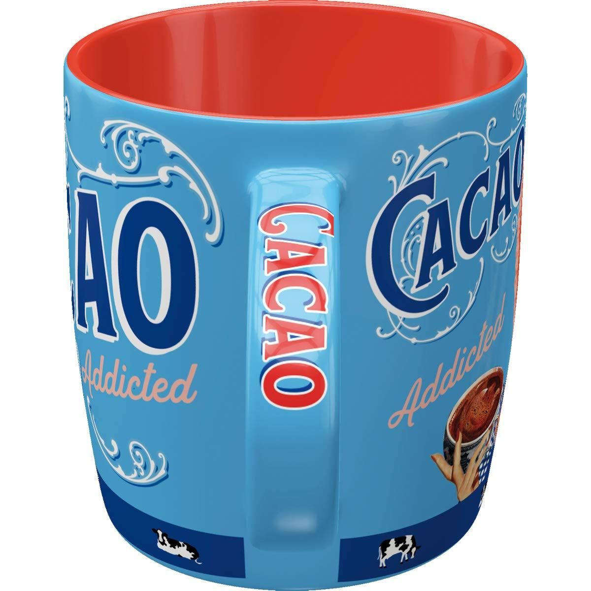 KAFFEETASSE 330 ml Say It 50's Cacao Addicted - Multicolor, Keramik (0.33L) - Nostalgic-Art