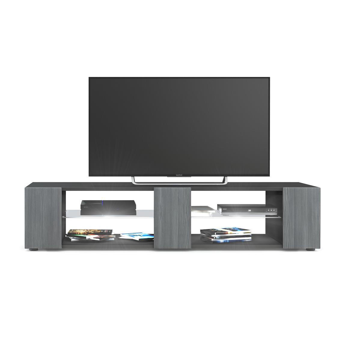 LOWBOARD Movie Fronten in Avola-Anthrazit - Anthrazit, Holzwerkstoff (135/30/39cm) - Vladon